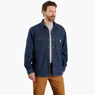 Carhartt Relaxed Fit Denim Fleece Lined Snap-Front Shirt Jacket M