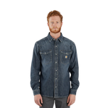 Carhartt - Montana Relaxed Fit Midweight Denim Long Sleeve Snap Front Shirt S6